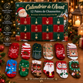 Calendrier de l’Avent de Noël – 12 paires de chaussettes